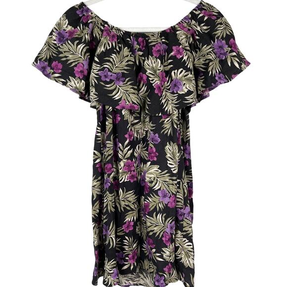 Reformation Off-The-Shoulder Nashville‎ Linen Dress in Lanai Tropical Size Small - Picture 9 of 9